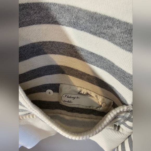 LULULEMON Scuba Hoodie Grey/White zip up Sz 8 - Picture 7 of 7